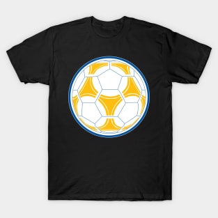 Gold & Blue Soccer Ball T-Shirt